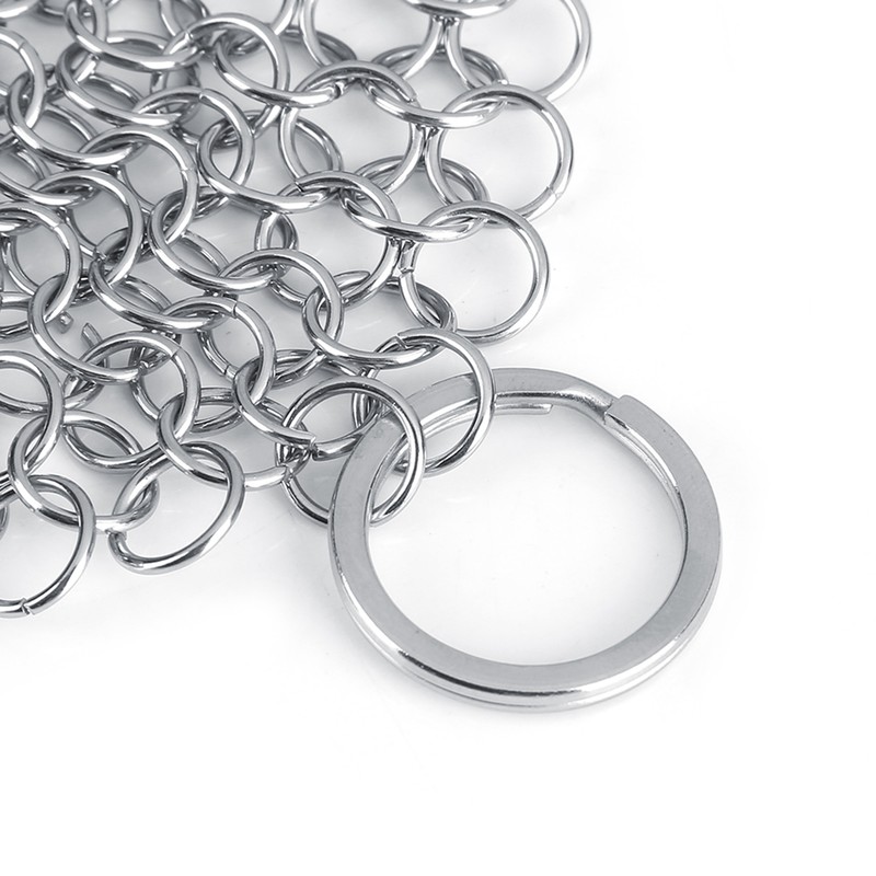 Stainless Steel Chainmail Scrubber Rust Proof Scraper Cleaner for Cast