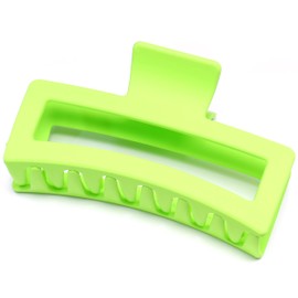 QinGoo Giant Green Matte Hair Clip Large Beautiful Women's Hair Clip Elegant Hair Accessory Plastic Headpiece 1 Piece (12.7 cm x 5.3 cm, Green)