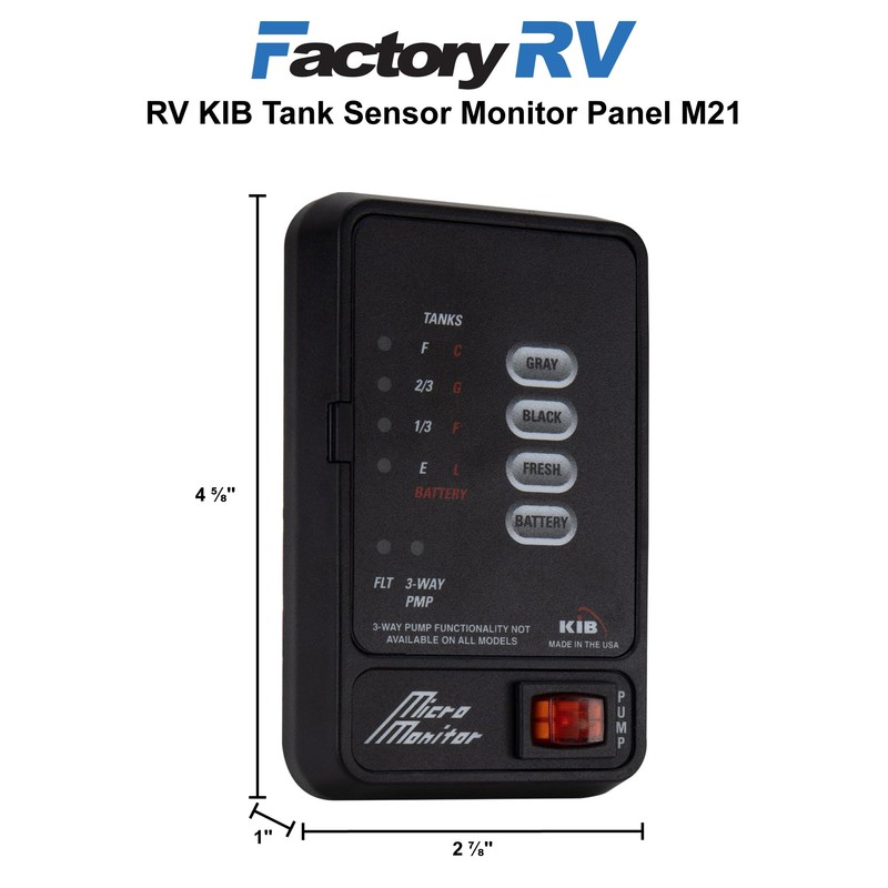 Tough Grade KIB RV Tank Sensor Panel with Water Pump