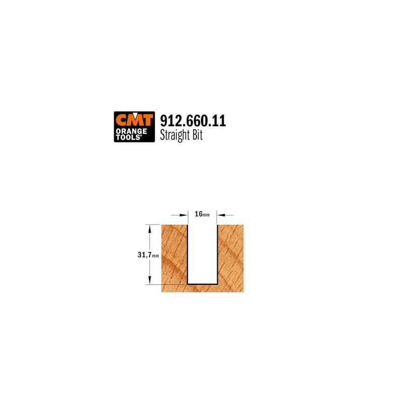 CMT Orange Tools 912.660.11 – Strawberry Straight HM S 12