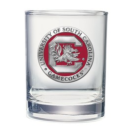 Heritage Pewter South Carolina Double Old Fashion | Double Rocks Glass 14 OZ for Liquor | Expertly Crafted Pewter Glass