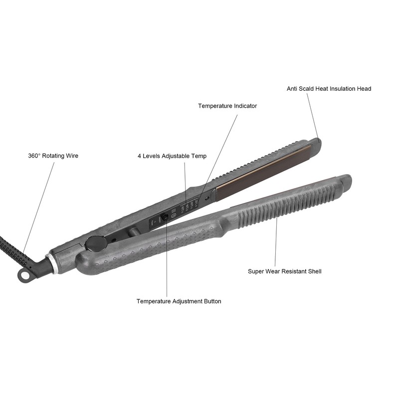 30S Hair Straightener Fast Heating 4 Levels Adjustable Temperature Hair