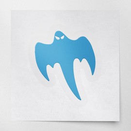 Decal Stickers Of Funny Cute Ghost 4 (Azure Blue) Premium Waterproof Vinyl Decal Stickers For Laptop Phone Accessory Helmet Car Window Mug Tuber Cup Door Wall Decoration ANDSKUS048212BE070722