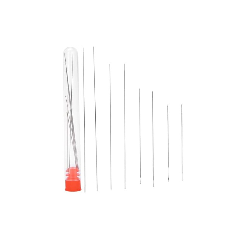 Set de Agujas de Abalorios 8 Piezas Agujas para Cuentas