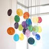 sourcing map Capiz Wind Chimes, 35" Outdoor Seashell Hanging Beach