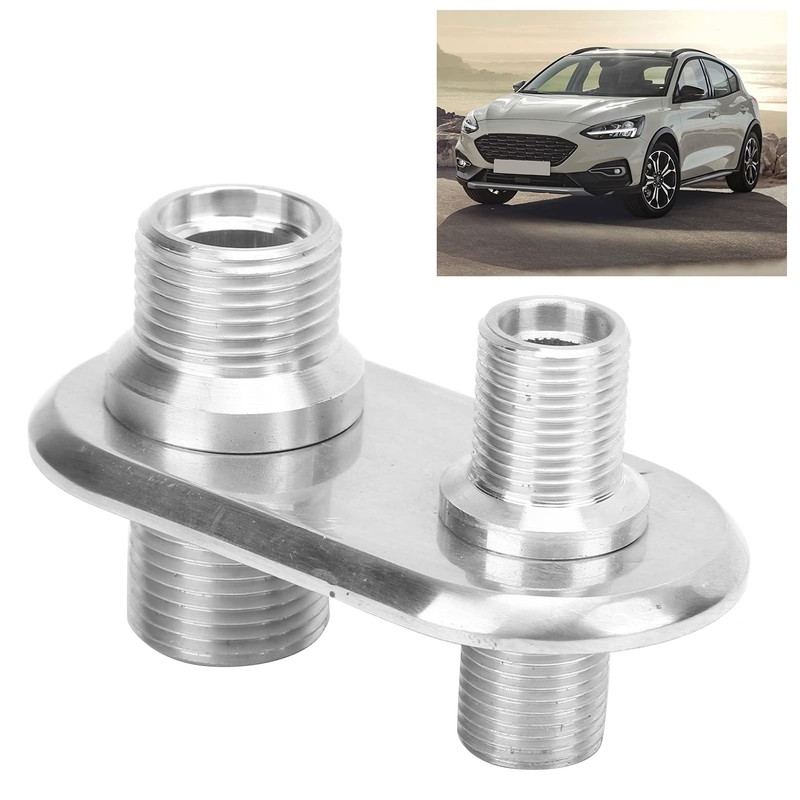 A/C Bulkhead, Car 2‑Port Air Conditioner Bulkhead Connector Universal Modification