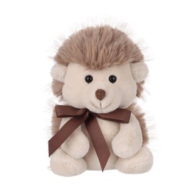 Apricot Lamb Gentleman Hedgehog Plush Stuffed Animals for Kids, Soft Cute Plush Toys for Baby Girl and Boy, Fluffy Gentleman Hedgehog Brown 7.5 Inches