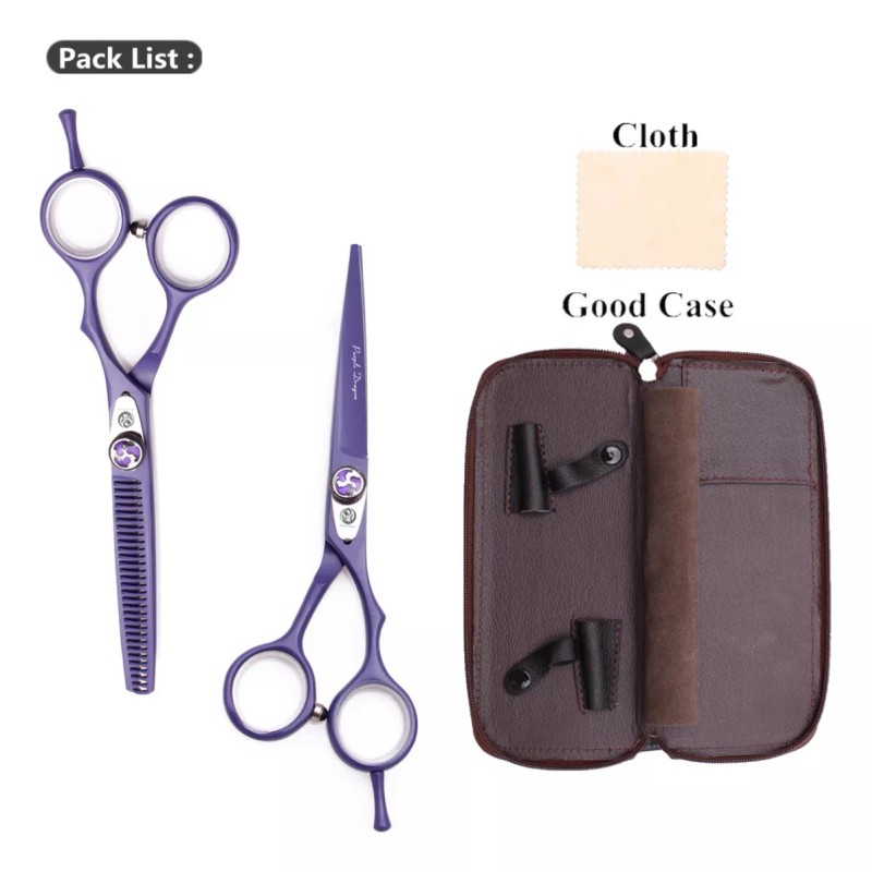 Purple Dragon Kit 2 Tijeras Prof Estilista Barbero Peluquero Increibles