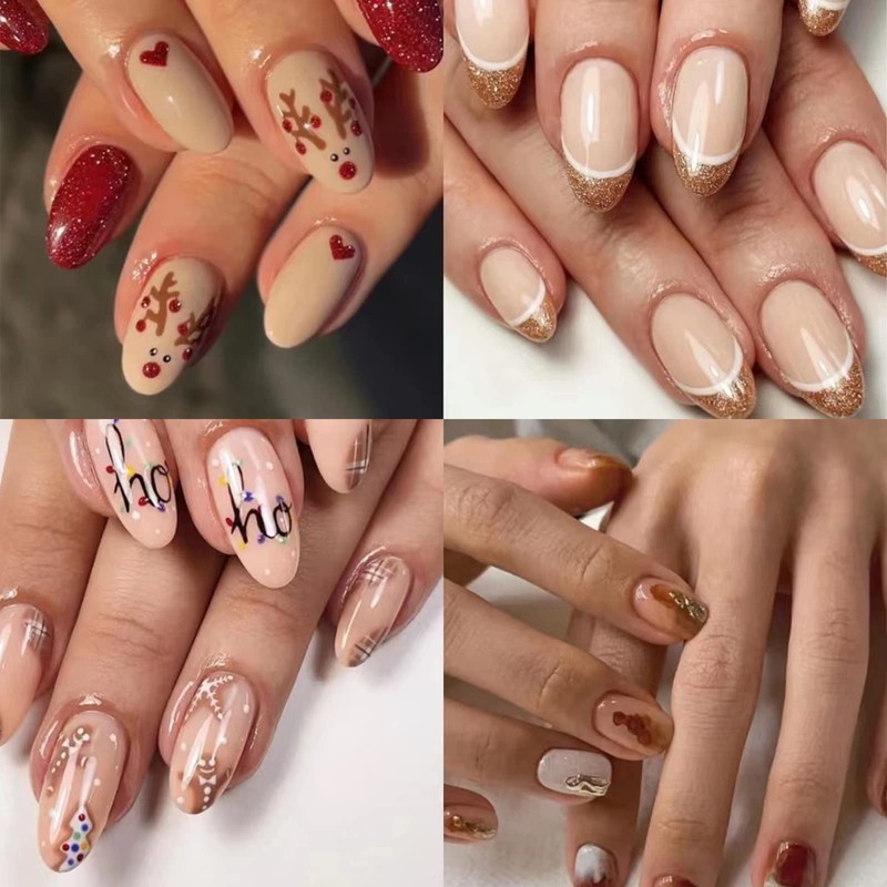 Pack of 100 Nail Sticks, Transparent Nail Art Tip Ring