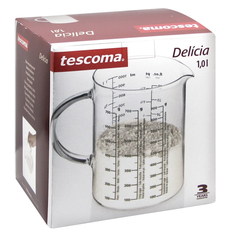 Tescoma Delicia 1.0 Litre Glass Measuring Vessel