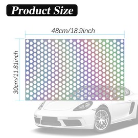 2PCS Car Rear Tail Light Lamp Stickers Honeycomb Type Decal, Car DIY Self Adhesive Tint Film Sheet, Universal Car Accessories for Car Rear Tail Light Headlamp Taillight Cover Trim (18.9'' x 11.8'')