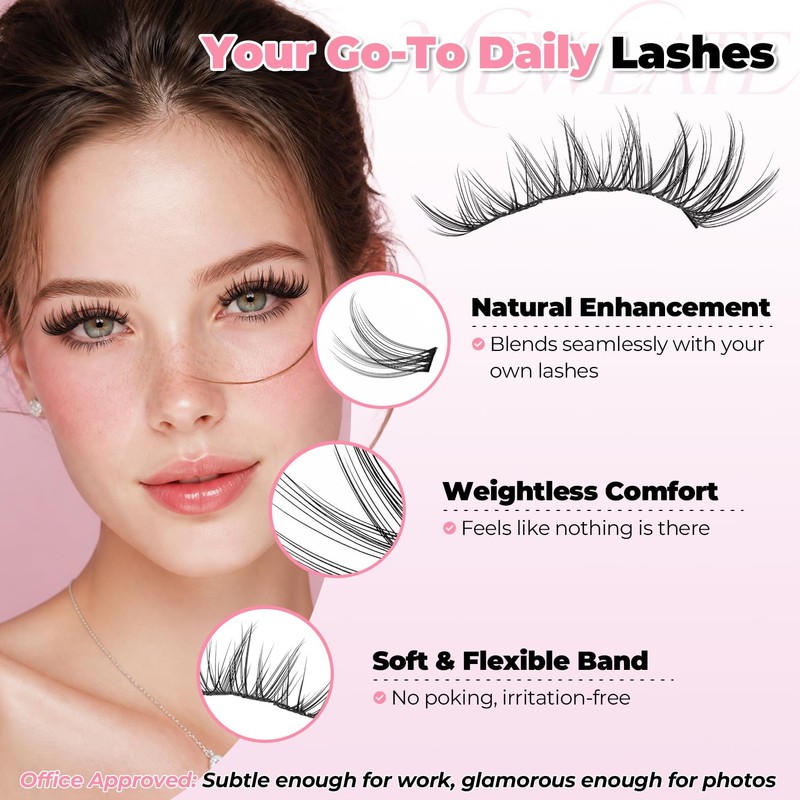 Wispy Anime Fairy Lash Cluster Refills, D Curl Fluffy Layered