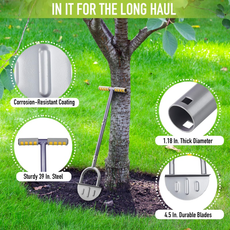 PLANTNOMICS Improved October 2024 Model Half-Moon Edger – Steel Garden