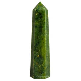 Amazing Gemstone Amazing Gemstone Green Jade Crystal Towers ~ Natural Healing Crystal Point Obelisk for Reiki Healing and Crystal Grid (2 to 3 INCH)