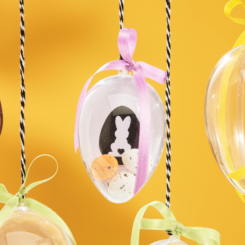 Acrylic Painting Disc Egg Approx. 9.5 cm Craft with Hanging