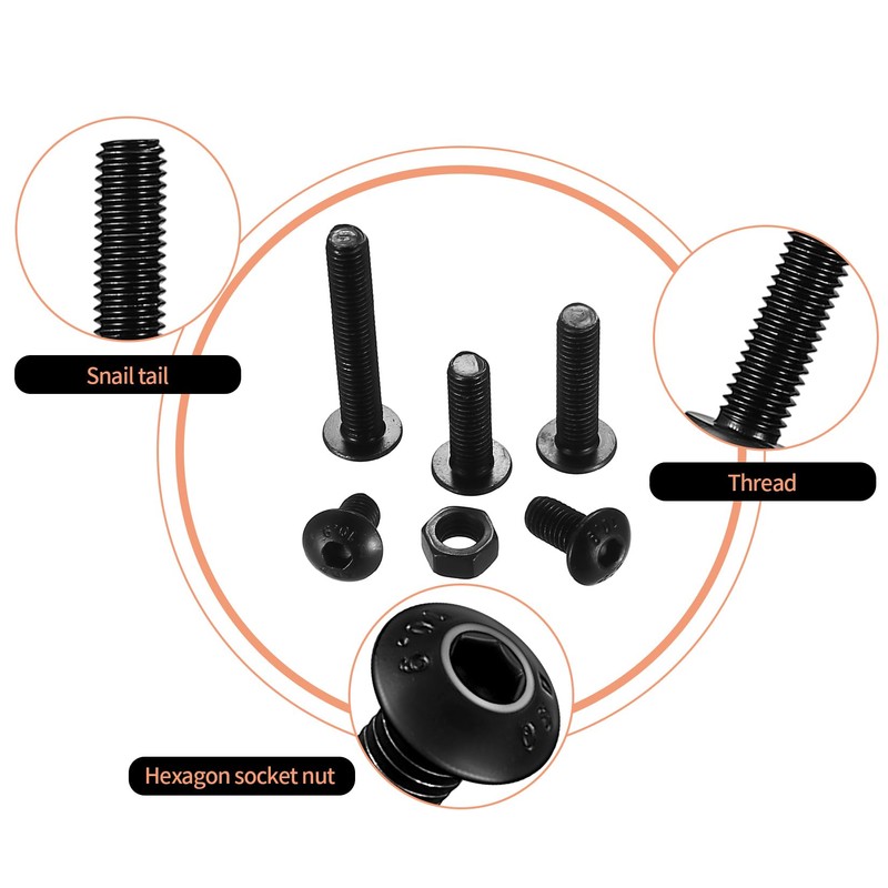 Set of 320 M5 Screws Set, Rounded Head Hex Screws