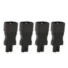 4Pcs IEC320 C14 to IEC320 C7 Power Adapter Universal Black