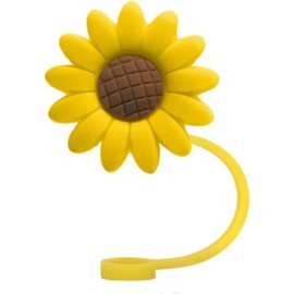 Reusable Silicone Sunflower Straw Plugs, Drinking Straw Covers and Dust Caps, Kitchen Tool Cup Accessories