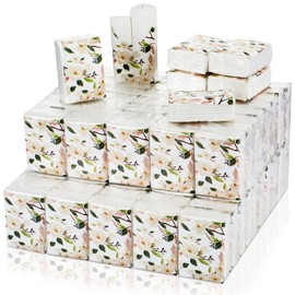 100 Pack Pocket Packs Facial Tissues 3 Ply Travel Small Pocket Individual Floral Wedding Tissues Packs for Guests Bridal Shower Favors Household Essentials
