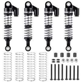 RC Shock Absorber 53mm Dampers 4Pcs for Redcat Ascent 18 Upgrades 1/18 Scale RC Crawler Car Accessories, Black