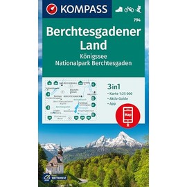 KOMPASS Wanderkarte 794 Berchtesgadener Land, Königssee, Nationalpark Berchtesgaden 1:25.000: 3in1 Wanderkarte mit Aktiv Guide inklusive Karte zur ... in der KOMPASS-App. Fahrradfahren. Skitouren.