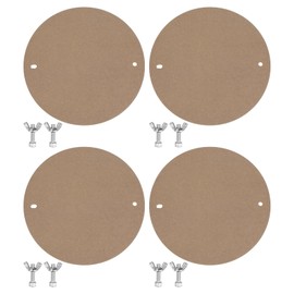 PATIKIL 2 Pack 14" Pottery Wheel Bats, 1/3" Thick Round Pottery Bat System, Pre Pin Holes 10" Apart with 1" Long Pin 304 Stainless Steel Screws for All Standard Pottery Wheels