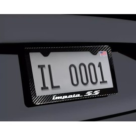 RED COBRA Impala SS Carbon Fiber License Plate Frame Tag W Screws 100% Carbon Fiber