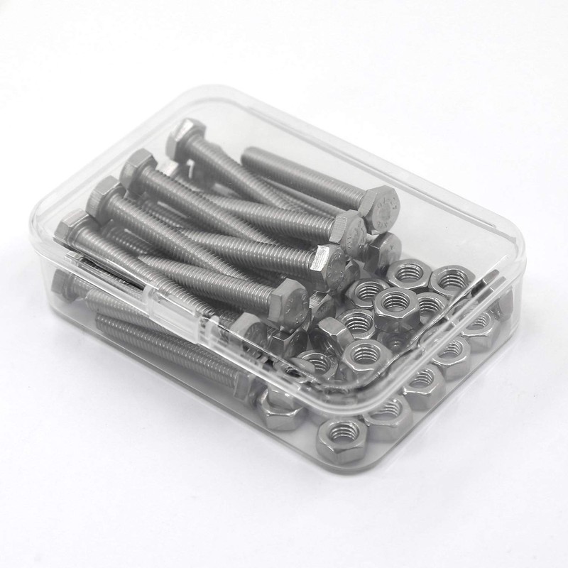 M6 x 40 mm, 20 pieces, 304 stainless steel, hexagon