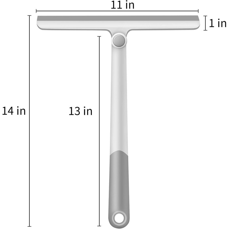 WONDAY Shower Squeegee for Glass Doors, 12" Long Handle Window