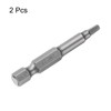 sourcing map 2pcs Square Screwdriver Bit SQ2 1/4" Hex Shank