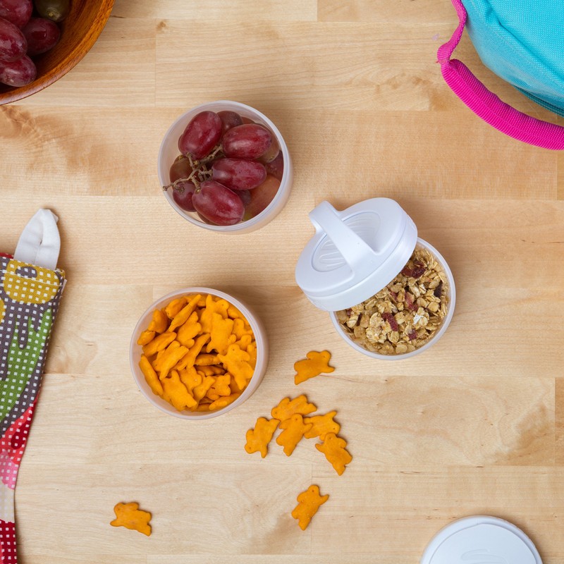 Whiskware C02578 Stackable Snack Container, Blue Green