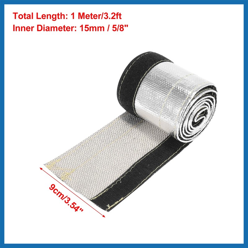 A ABSOPRO Car Heat Shroud 5/8" ID 3.2ft Aluminized Sleeving