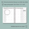POPRUN Monthly Planner 2025-2026 Spiral Bound (6.5'' x 8.5'') 18
