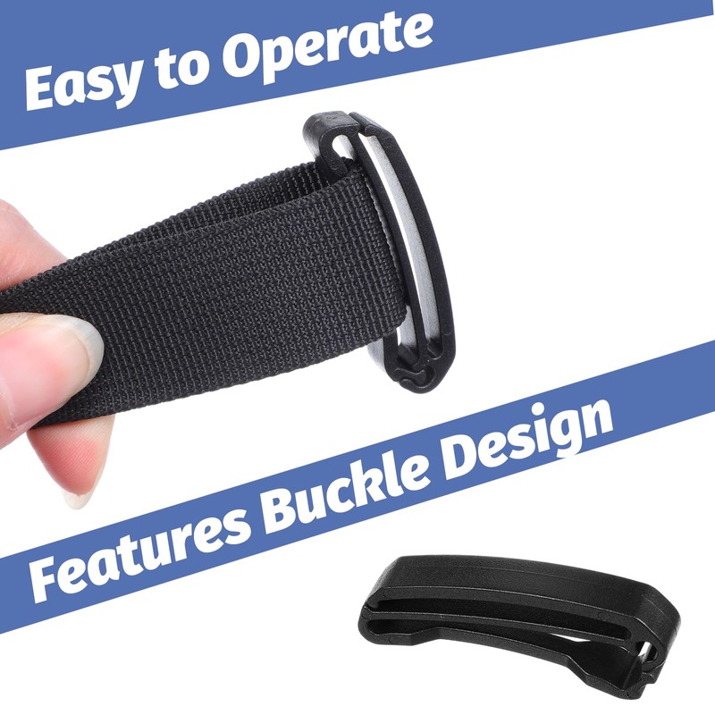 MBAIYO 12Pcs Backpack Webbing Strap Belt, Backpack Strap Clip Plastic