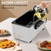SUSTEAS 3 Liter/2.7QT Electric Deep Fryer, 1500W, Timer Control, Adjustable