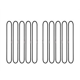 Mini Skater 10Pcs Black Notebook Elastic Spring Bands Connecting Insert Refill Replacement Strap Bands Accessories for Travel Journal