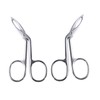 IWOWHERO 2pcs Eyebrow Tweezers Slanted Tip for Removal Facial Hair