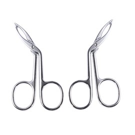 IWOWHERO 2pcs Eyebrow Tweezers Slanted Tip for Removal Facial Hair Plucker Kit for Shaping Eyebrows and Removing