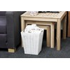 ARPAN Set of 2 White Square Waste Paper Bin White