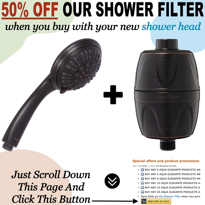 6 Function Luxury Handheld Shower Head - Adjustable High Pressure