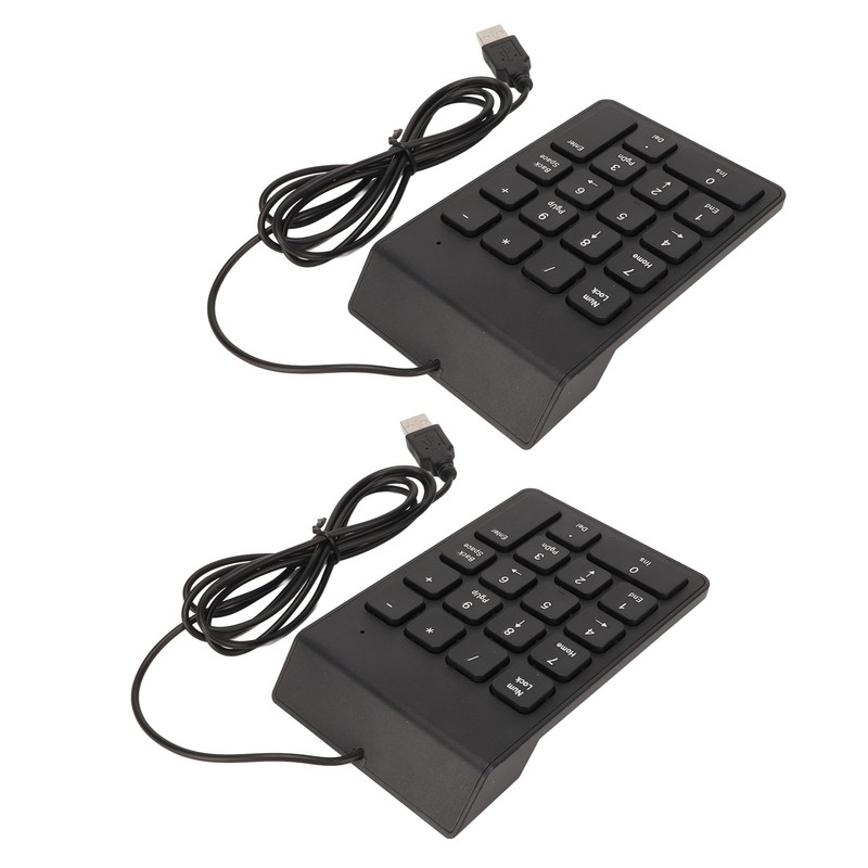 Wired Number Pad 18 Keys Ergonomic USB Plug and Play
