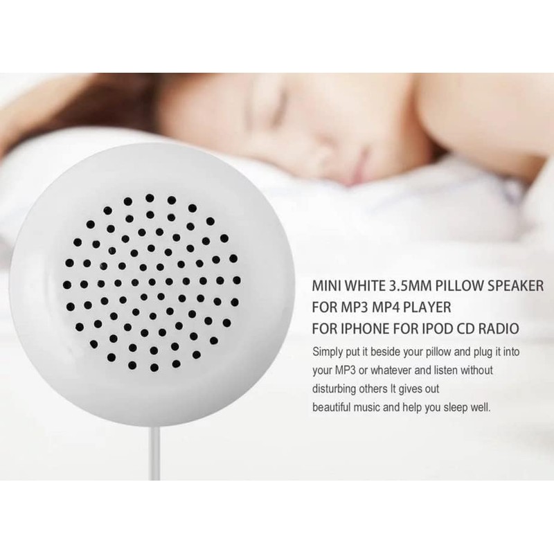 Pillow Speaker, Portable 3.5mm Mini Pillow Stereo Outdoor Speaker for