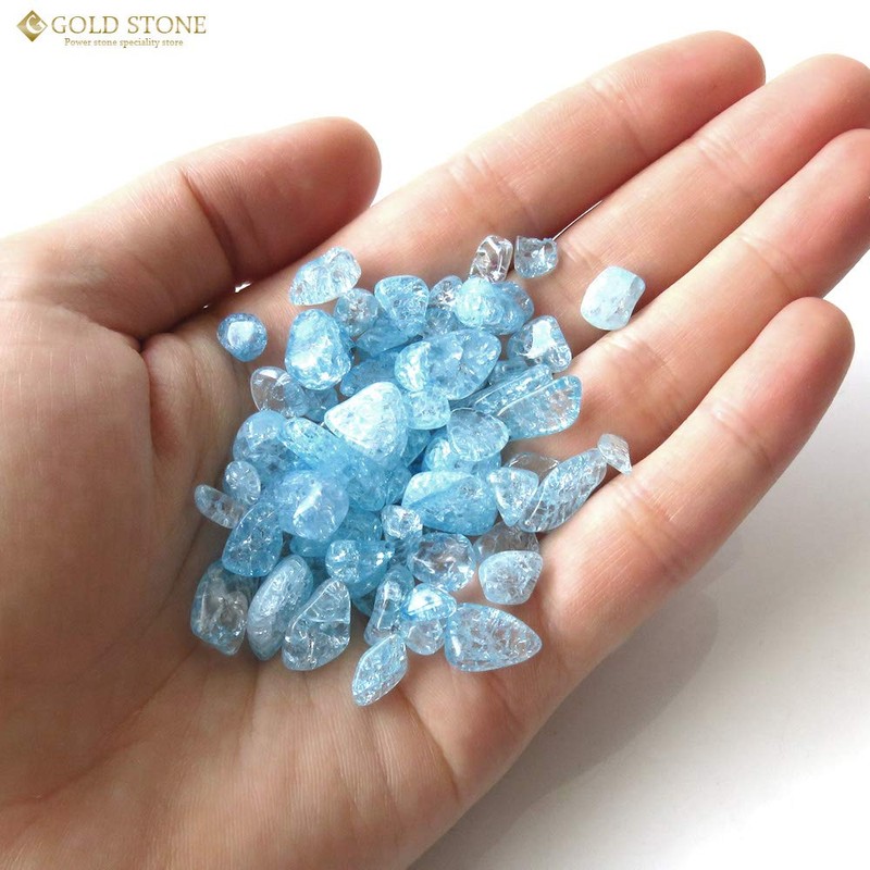 Gold Stone Crack Rainbow Crystal Exploding Crystal Rough Stone Blue