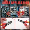 FOURROBBER VDE Plier Universal Combination Plier,with Insulated Handles 60CrV, VDE-Tested