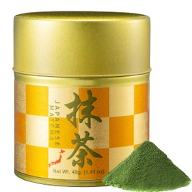 Matcharl Polvo de Matcha Kyoto Uji - Té Verde Japonés de Primera Cosecha, Molido En Piedra, de Grado Ceremonial (40 G1,4 Oz), Color Dorado            