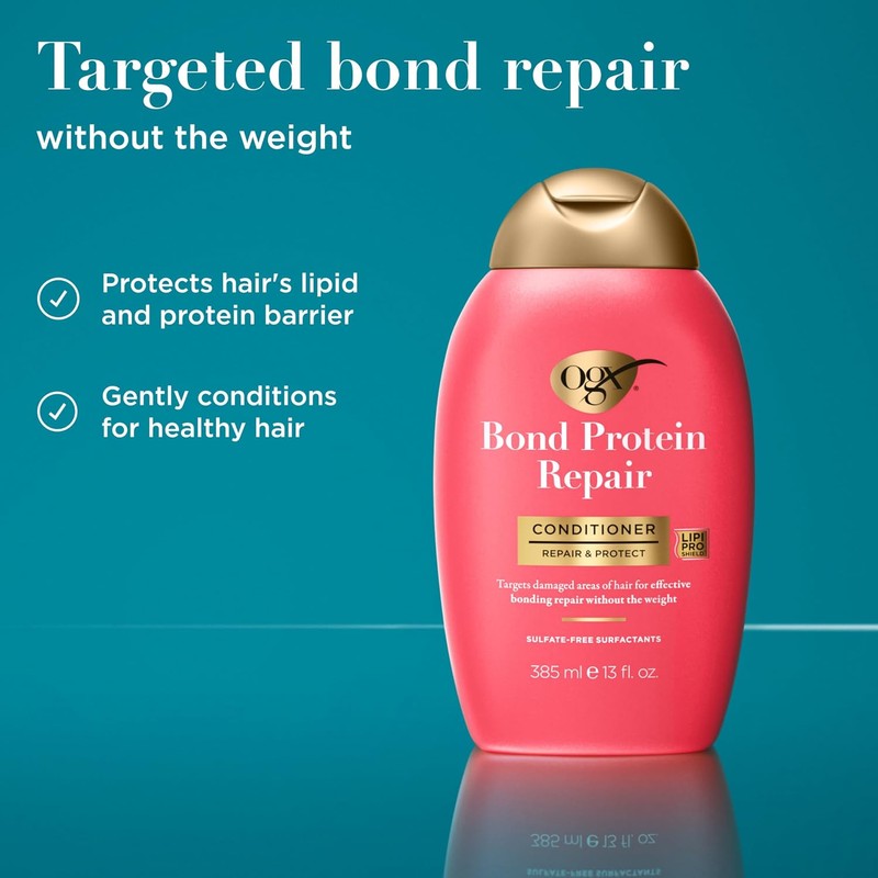 OGX, Acondicionador BOND REPAIR, Reparador de Proteínas, Actúa en Áreas