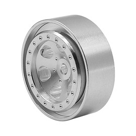 Ieron 1.0 RC Wheel Rims,Wheel Stamped Steel Beadlock Deep Dish Wheels for 1/18 TRX4M Axial AX24 SCX24 Gladiator Deadbolt Bronco C10 JLU Upgrade Parts(Silver)