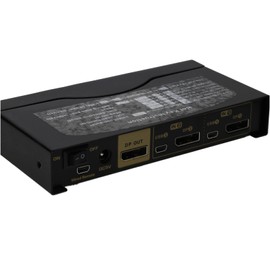 kenable 2 Port DisplayPort KVM Switcher Box 4K 60Hz with Cables & Remote Control Metal