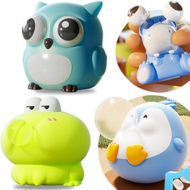 TattiOut Squishy Animals, Set of 2, Multiple Choices, Stress Relief, Squeeze Toy, Eyes Pop, Bubbles, Non-Toxic, Odorless, Cute, Funny, Birthday Gift, Kids, Elementary School Students, Adults,