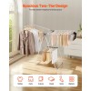 2-Tier Foldable Metal Clothes Drying Rack with 21 Drying Rods